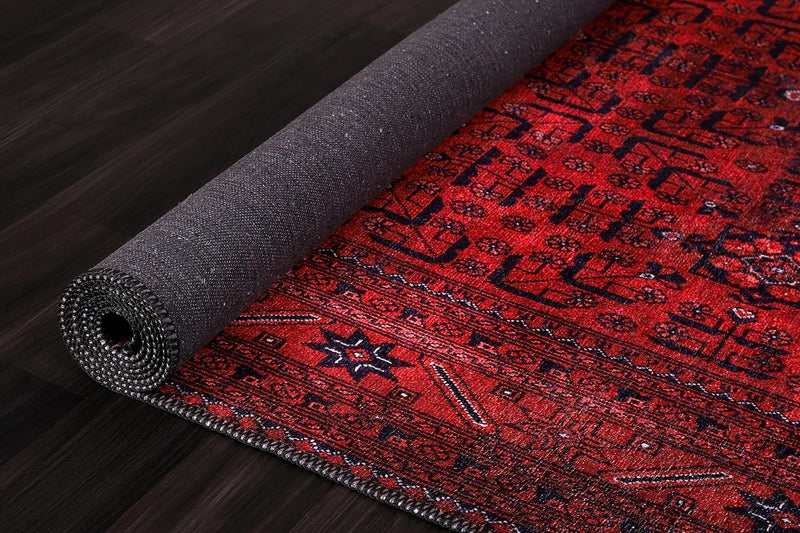 Washable Rug Non-Slip Soft Low Pile Carpet Vintage