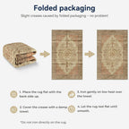 Washable Rug Short Pile Anti-Slip Retro