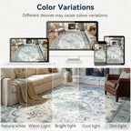 Washable Rug Short Pile Anti-Slip Retro