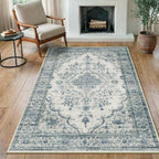 Washable Rug Short Pile Anti-Slip Retro