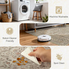 Washable Rug Short Pile Anti-Slip Retro