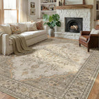 Washable Rug Short Pile Anti-Slip Retro