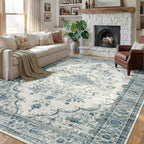 Washable Rug Short Pile Anti-Slip Retro