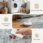Washable Rug Short Pile Anti-Slip Retro