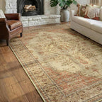 Washable Rug Short Pile Anti-Slip Retro