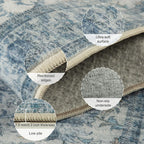 Washable Rug Short Pile Anti-Slip Retro