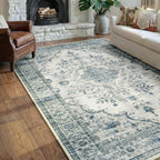 Washable Rug Short Pile Anti-Slip Retro