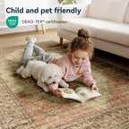 Washable Rug Short Pile Anti-Slip Retro