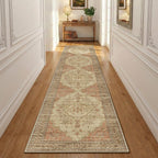 Washable Rug Short Pile Anti-Slip Retro