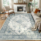 Washable Rug Short Pile Anti-Slip Retro