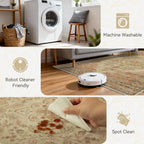 Washable Rug Short Pile Anti-Slip Retro