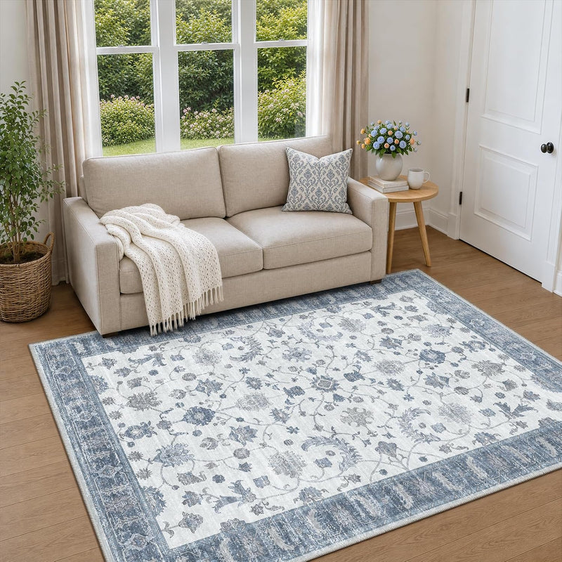 Washable Rug Vintage Boho Living Room