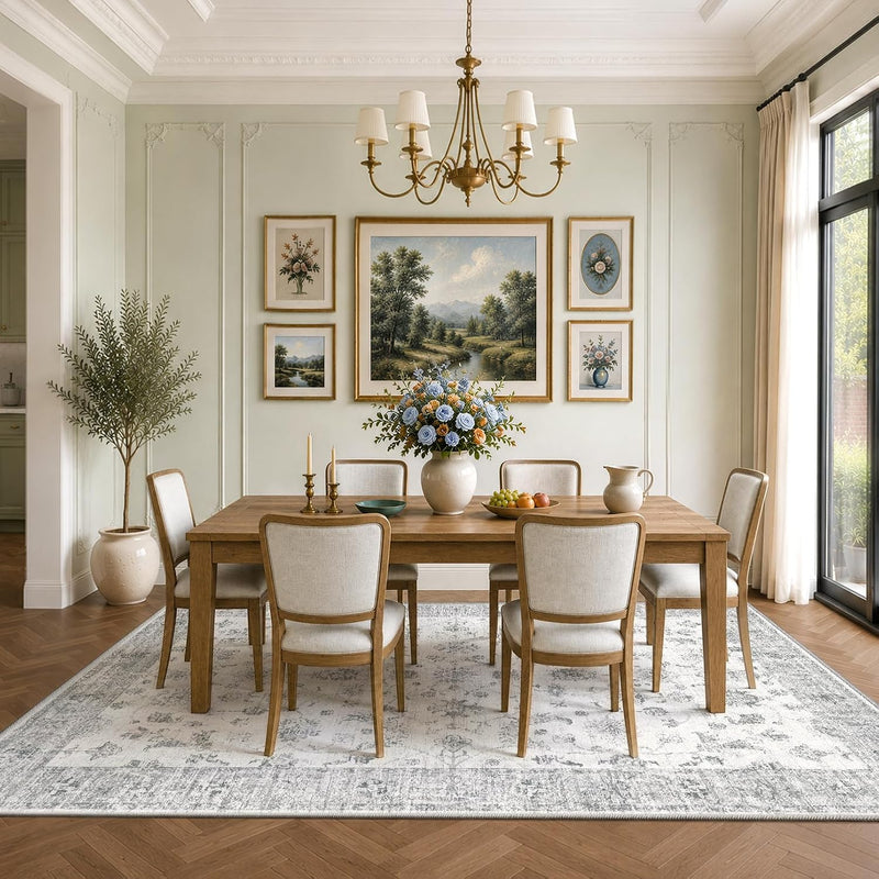 Washable Rug Vintage Boho Living Room