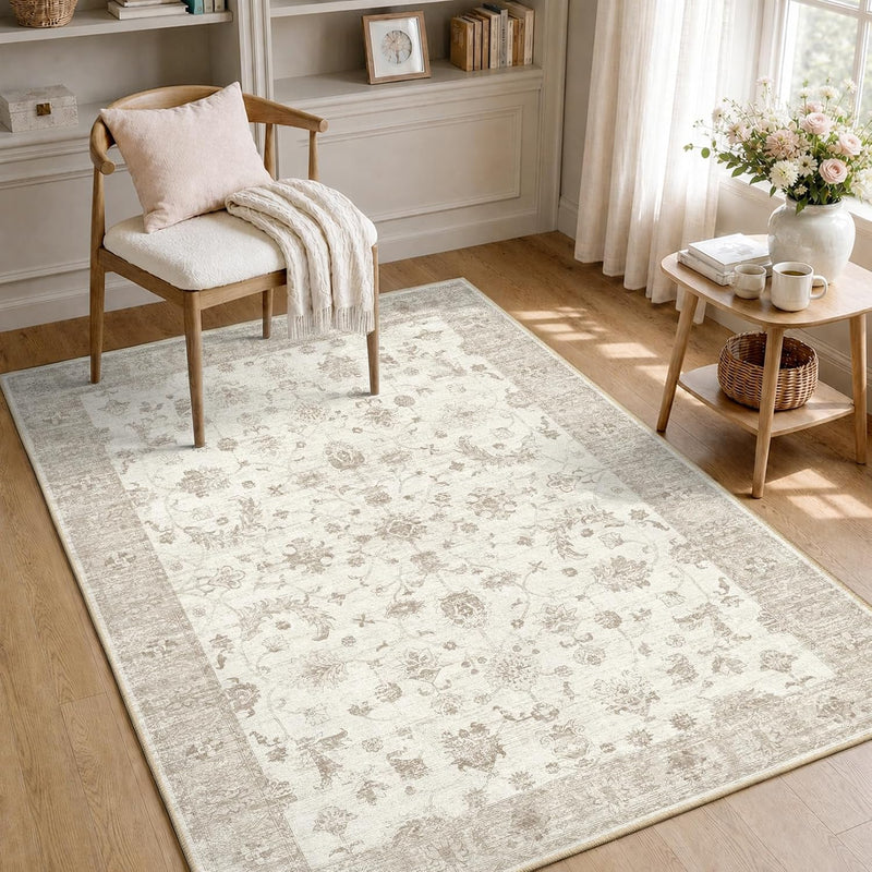 Washable Rug Vintage Boho Living Room