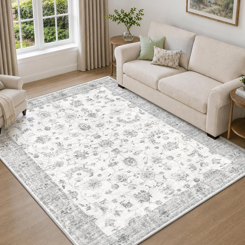 Washable Rug Vintage Boho Living Room