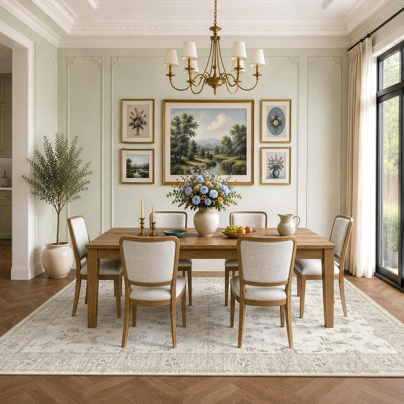 Washable Rug Vintage Boho Living Room