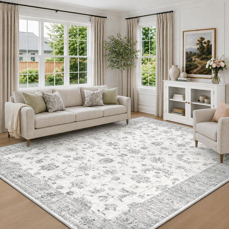 Washable Rug Vintage Boho Living Room