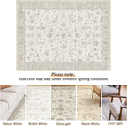 Washable Rug Vintage Boho Living Room