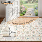 Washable Rug Vintage Boho Living Room