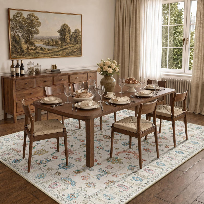 Washable Rug Vintage Boho Living Room