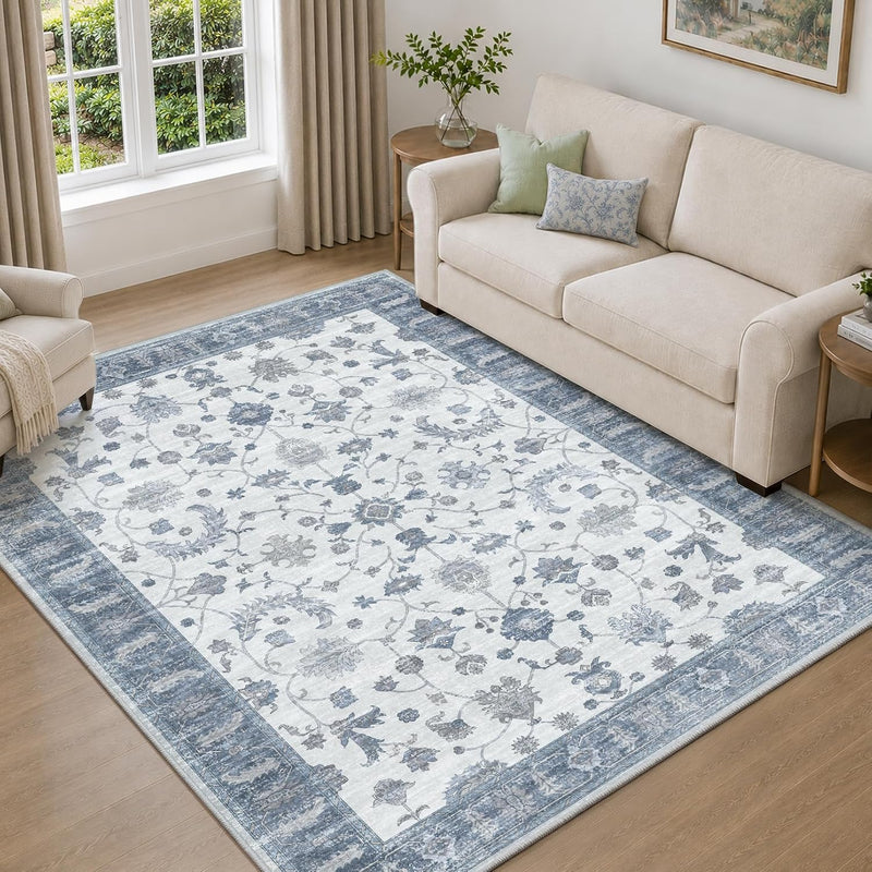 Washable Rug Vintage Boho Living Room