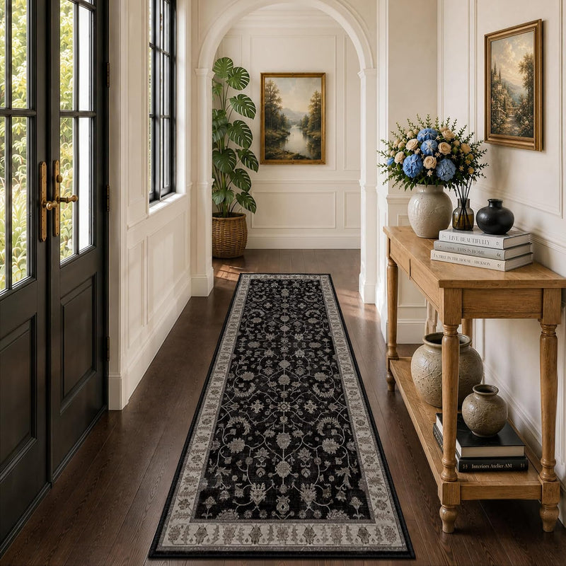 Washable Rug Vintage Boho Living Room