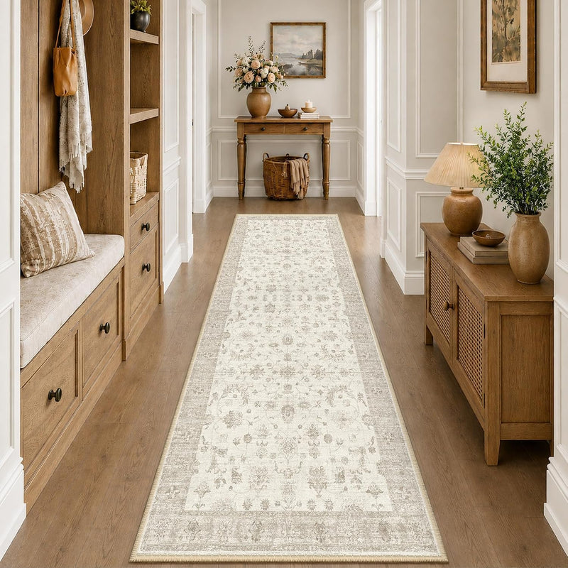 Washable Rug Vintage Boho Living Room