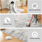 Washable Rugs for Living Room Large Non