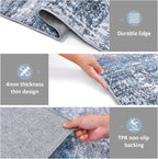 Washable Rugs for Living Room Large Non