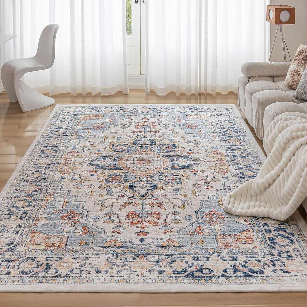 Washable Rugs Living Room Short Pile Area Rug