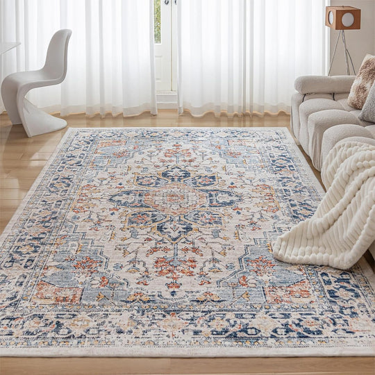 Washable Rugs Living Room Short Pile Area Rug