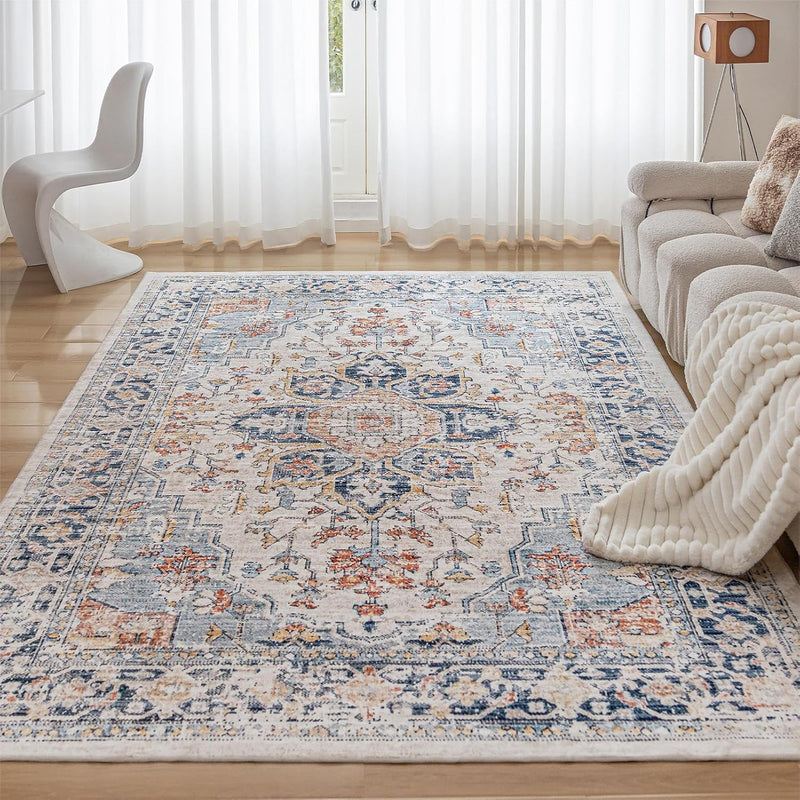 Washable Rugs Living Room Short Pile Area Rug