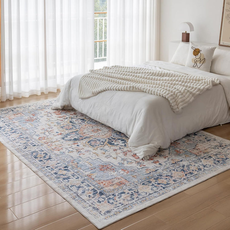 Washable Rugs Living Room Short Pile Area Rug