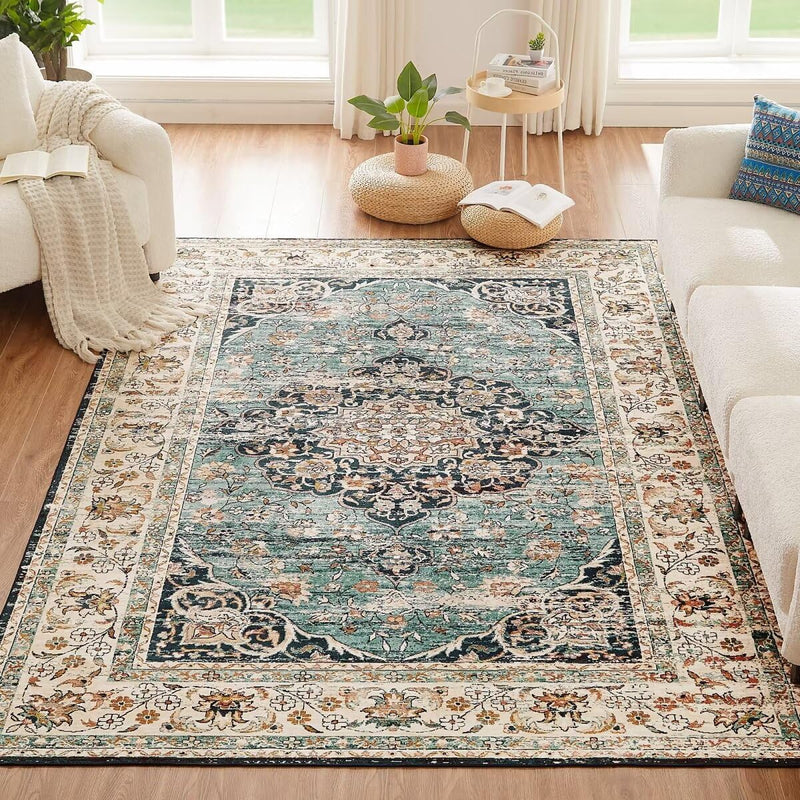 Washable Rugs Living Room Short Pile Area Rug