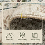 Washable Rugs for Living Room Area Bedroom Short