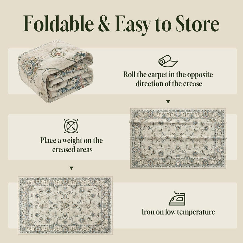Washable Rugs Living Room Short Pile Area Rug