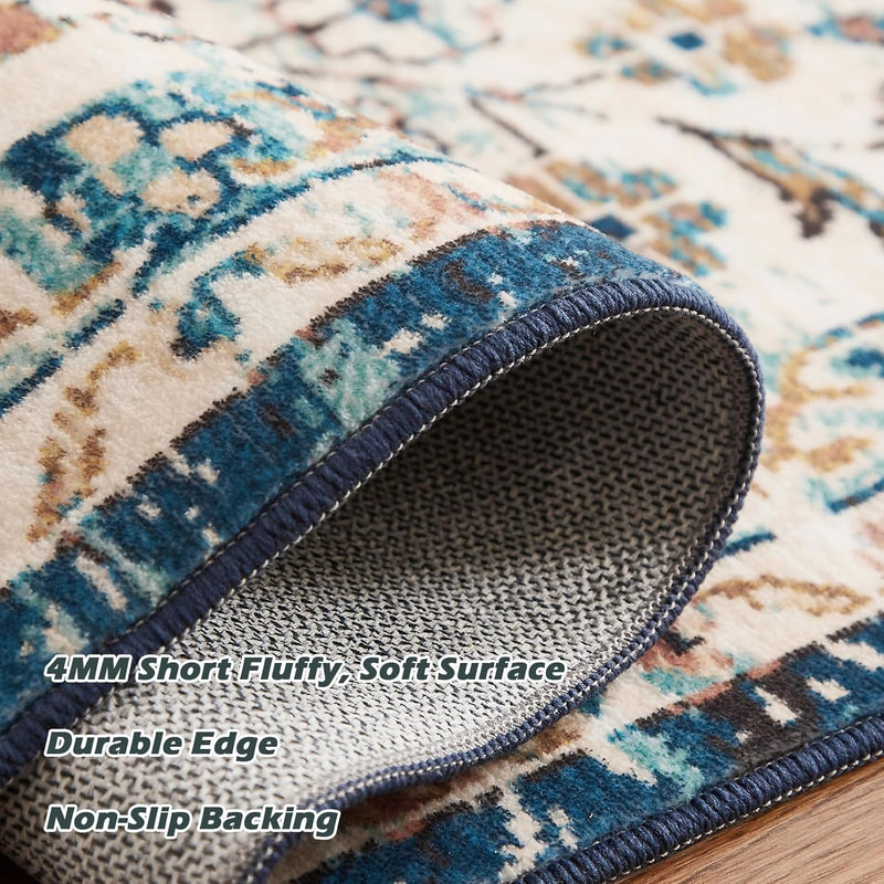 Washable Rugs Living Room Short Pile Area Rug
