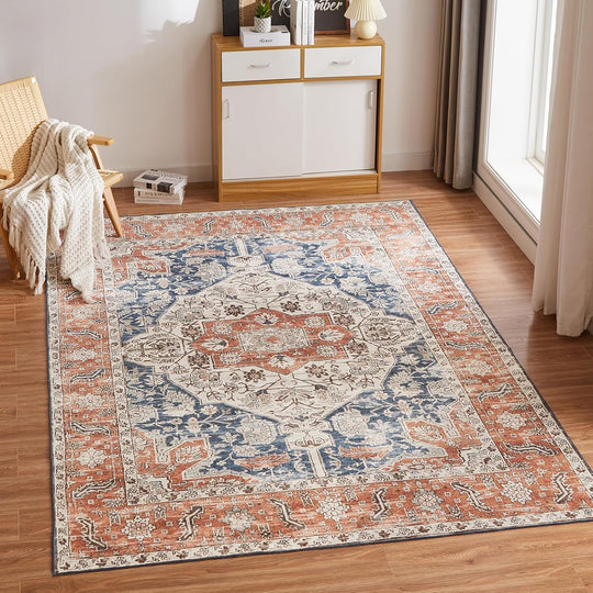Washable Rugs Living Room Short Pile Area Rug