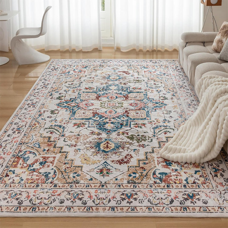 Washable Rugs Living Room Short Pile Area Rug