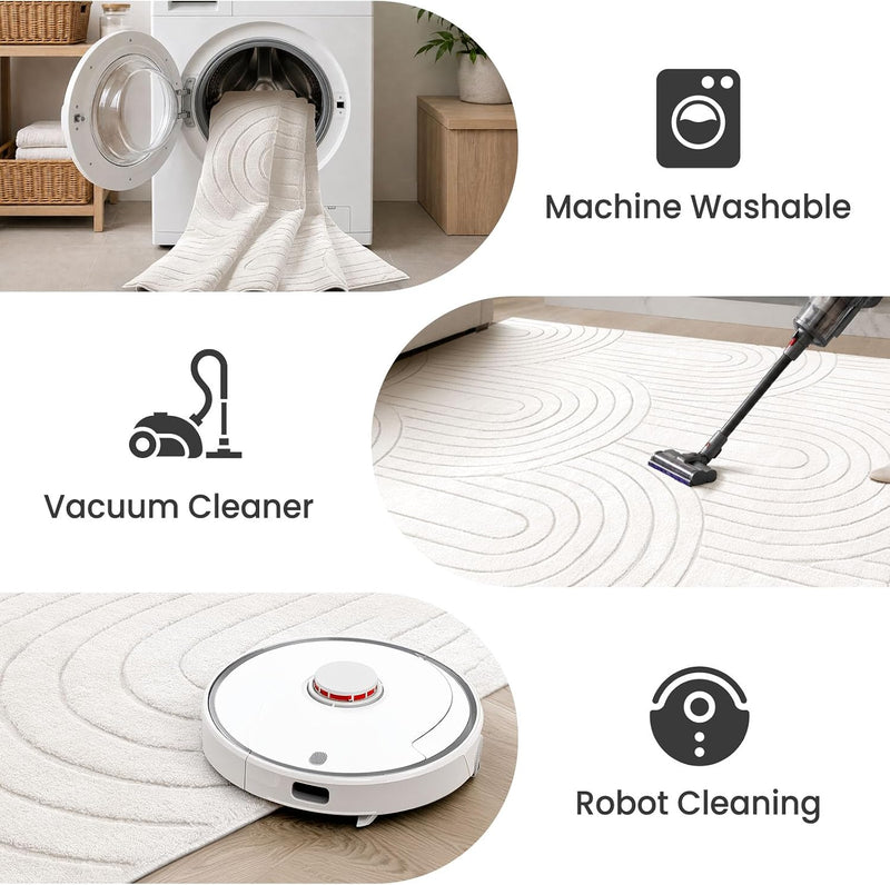 Washable Rugs for Living Room Bedroom