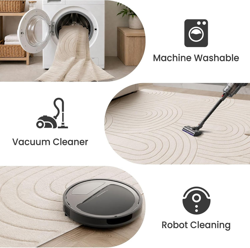 Washable Rugs for Living Room Bedroom