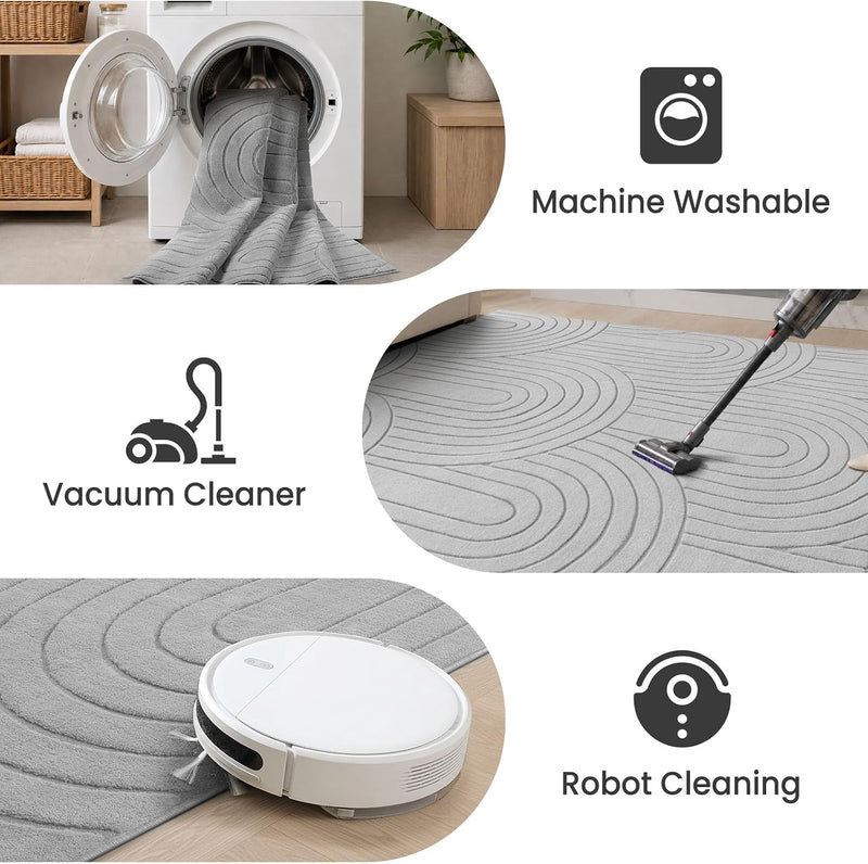 Washable Rugs for Living Room Bedroom
