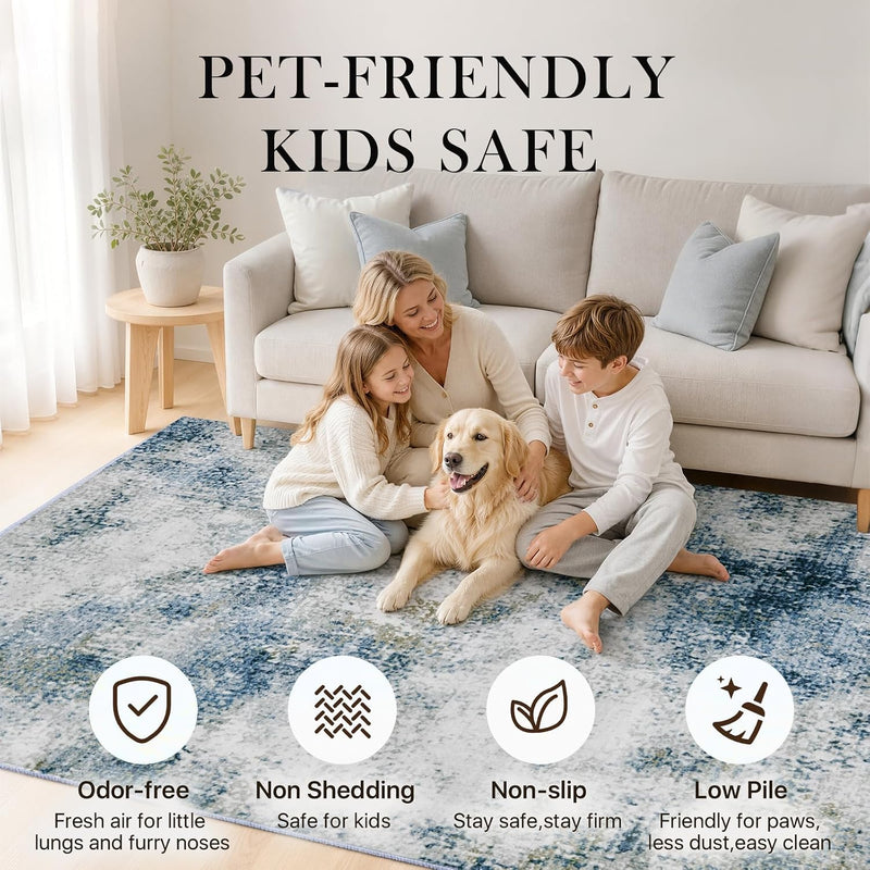 Washable Rugs for Living Room Large Centre