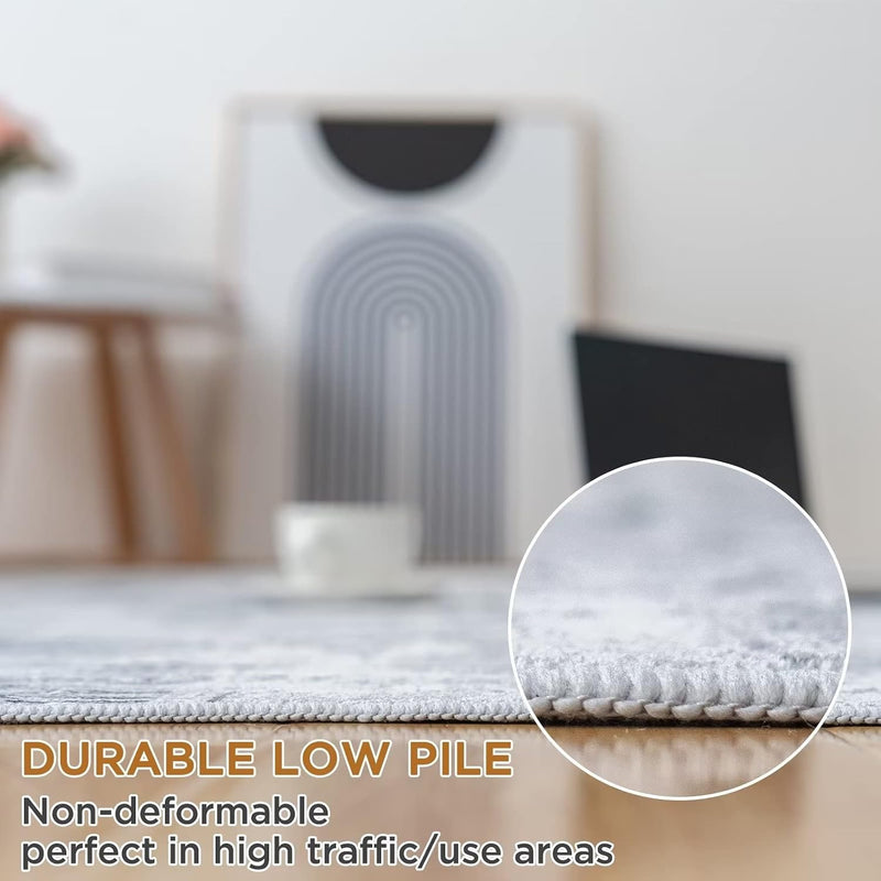 Washable Rugs for Living Room Large Modern Soft