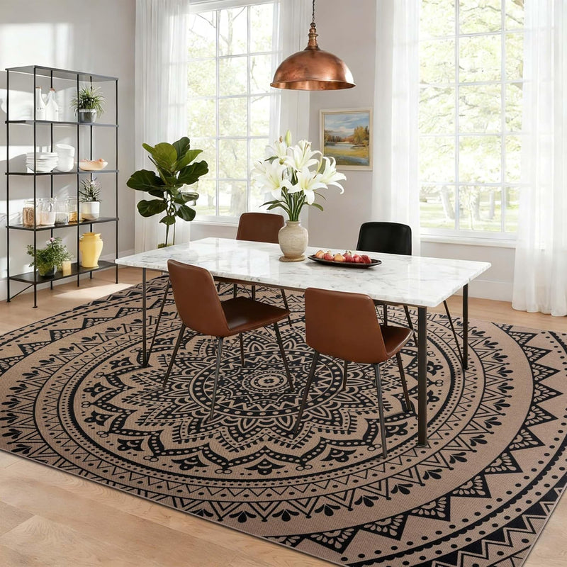Washable Rugs for Living Room Mandala