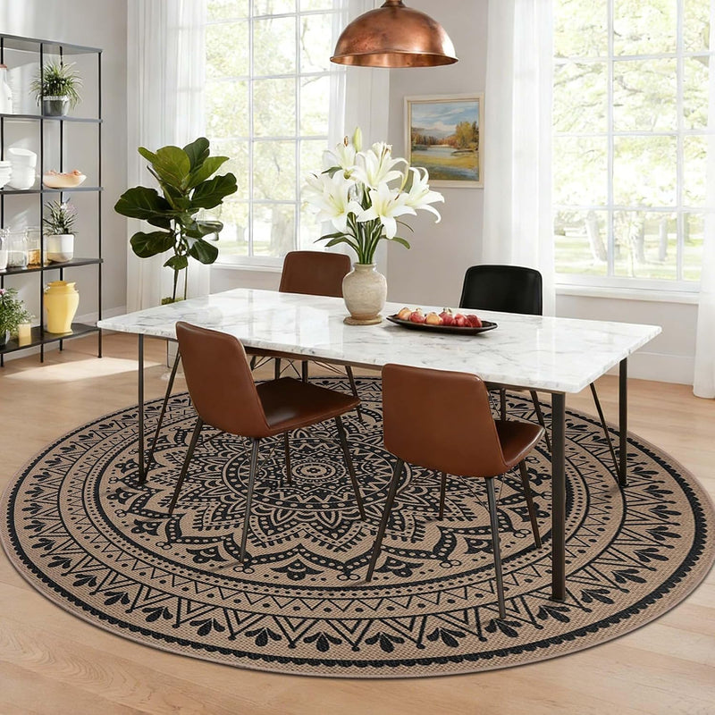 Washable Rugs for Living Room Mandala
