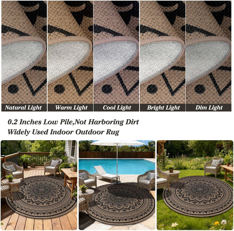 Washable Rugs for Living Room Mandala