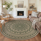 Washable Rugs for Living Room Mandala