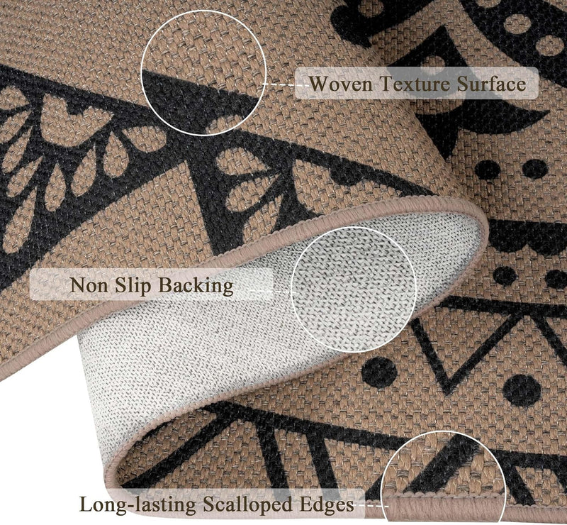 Washable Rugs for Living Room Mandala