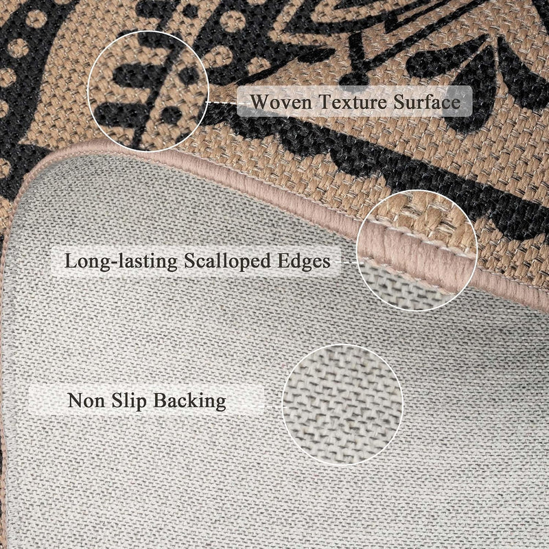 Washable Rugs for Living Room Mandala